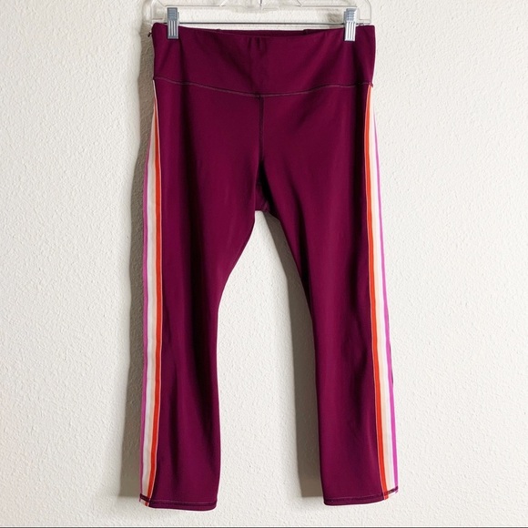Athleta Contender Purple Legging With Stripes - Picture 13 of 14